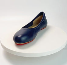Load and play video in Gallery viewer, Navy Blue Majesty Silken Glide Ballerina Flats
