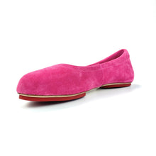 Load image into Gallery viewer, Blushing Pink Velvet Whisper Ballerina Flats

