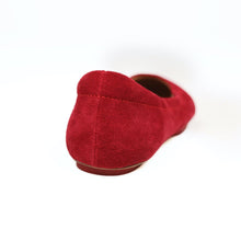 Load image into Gallery viewer, Cardinal Red Velvet Whisper Ballerina Flats
